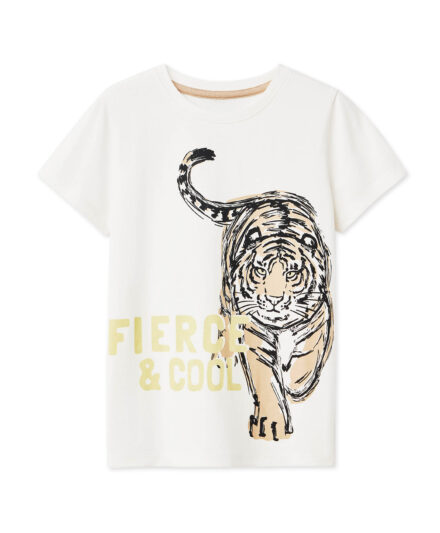t-shirt da bambino con tigre
