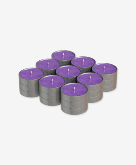 set di candele tealight viola