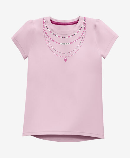 t-shirt da bambina in cotone rosa