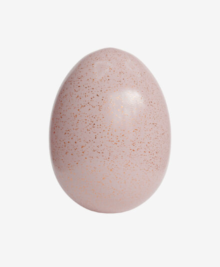 uovo in ceramica rosa con glitter