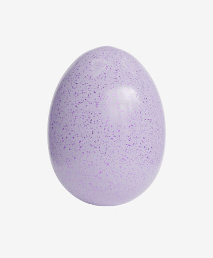 uovo ceramica viola con glitter