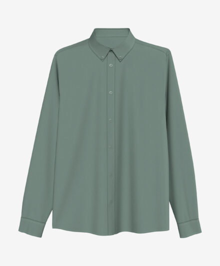 camicia da uomo in cotone verde