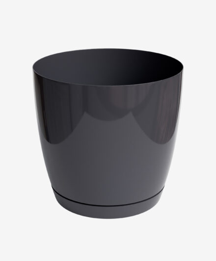 vaso in plastica nero