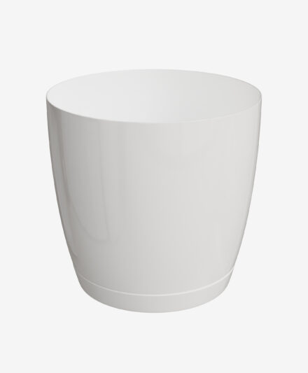 vaso in plastica bianco