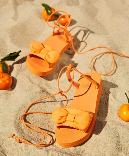 sandali estivi arancioni bambina