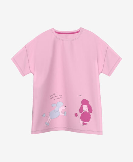 t-shirt da bambina rosa