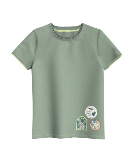 t-shirt verde per bambino