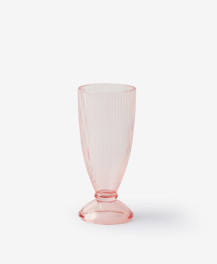 coppa gelato in vetro rosa