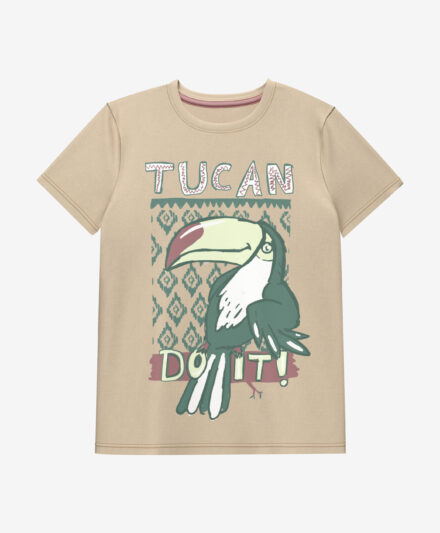 t-shirt bambino con stampa tucano