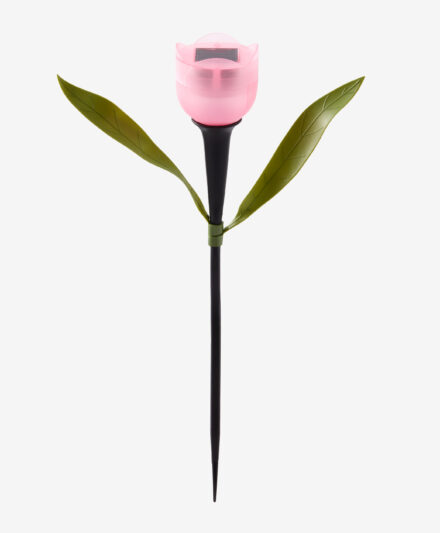 lampada solare tulipano rosa