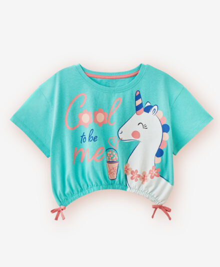t-shirt da bambina con unicorno