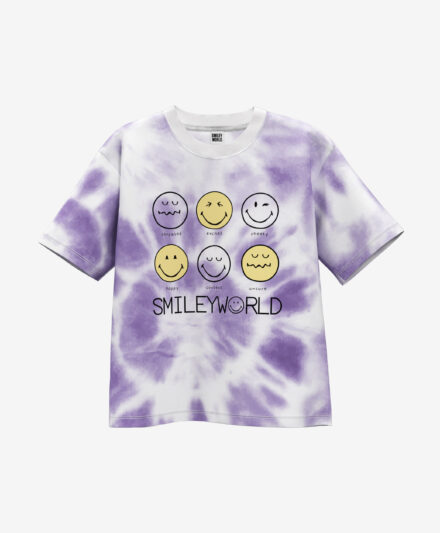 t-shirt ragazza smileyworld viola