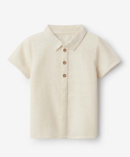 maglietta polo per neonati beige