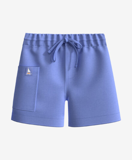 shorts in cotone blu neonato