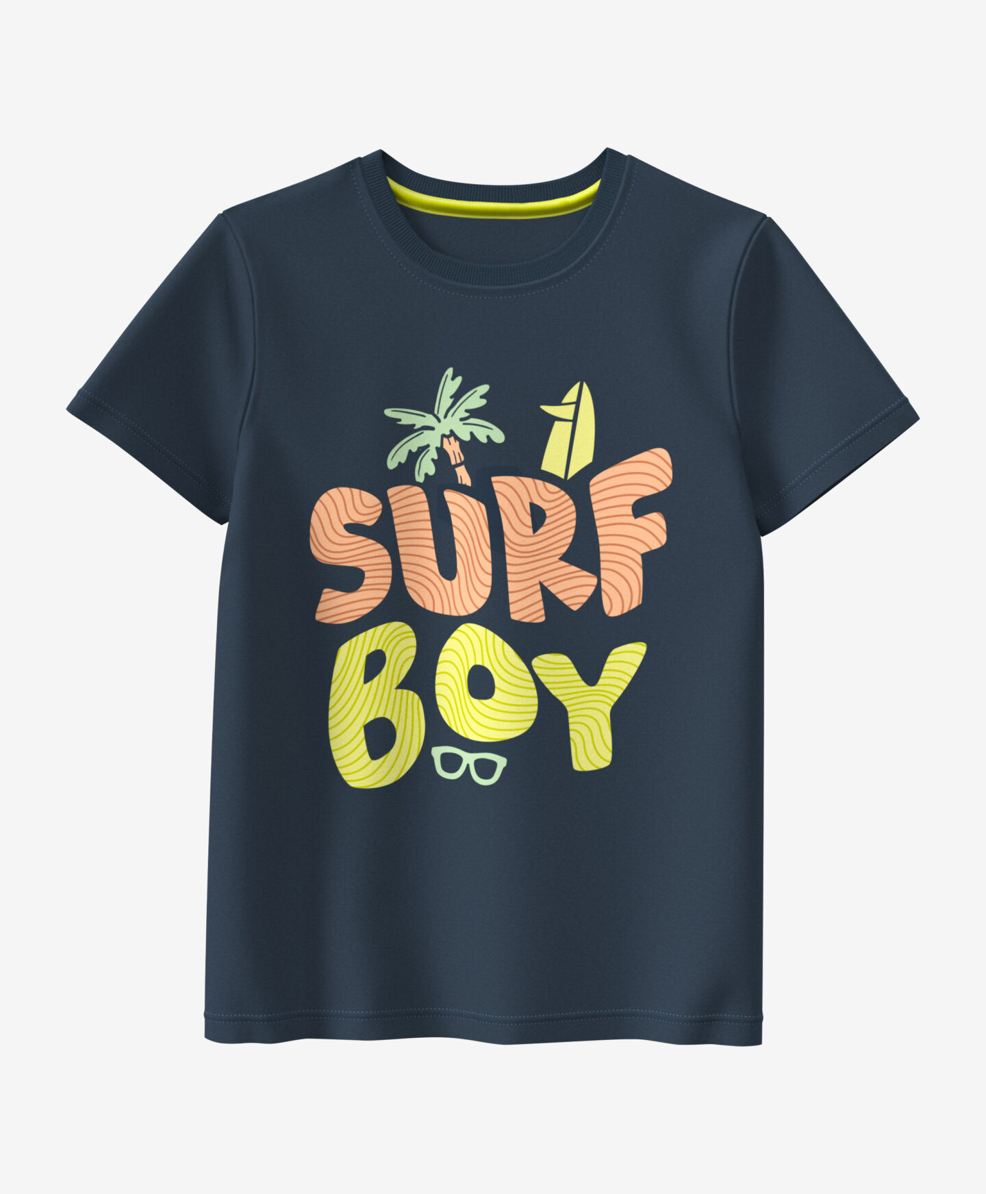 t-shirt blu surf boy bambino