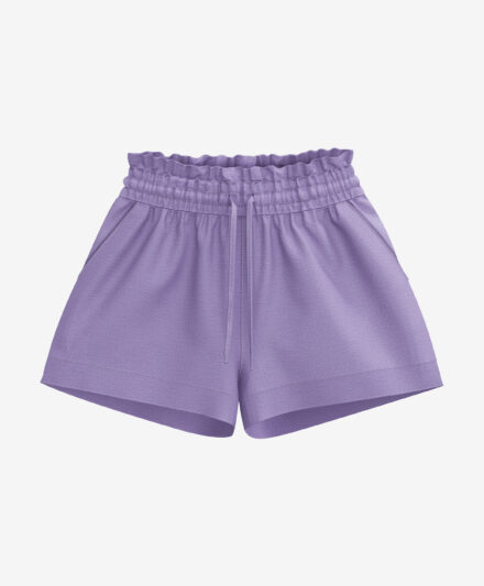 shorts in lino da donna lilla