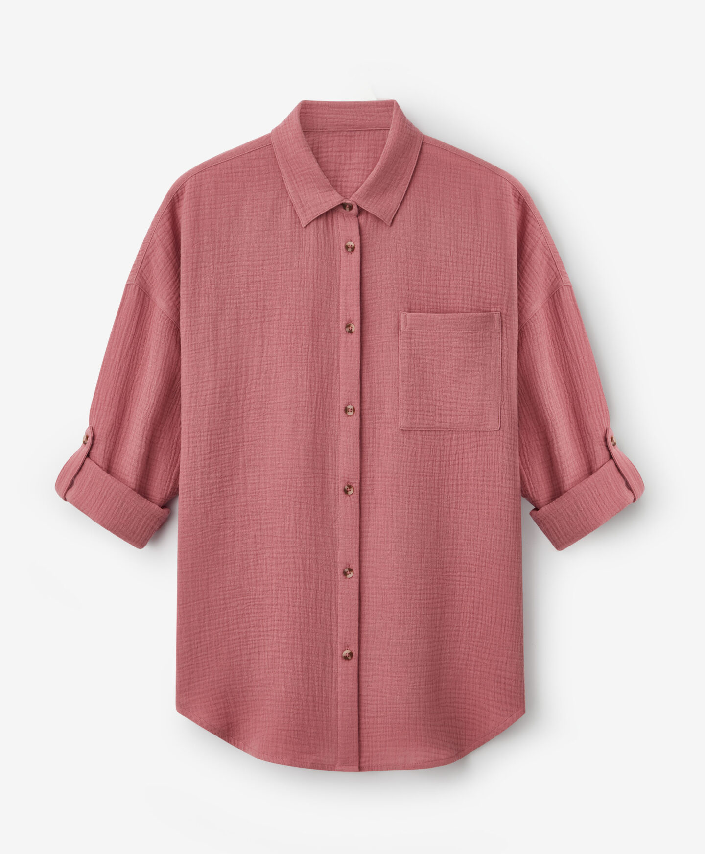 camicia da donna in mussola rosa