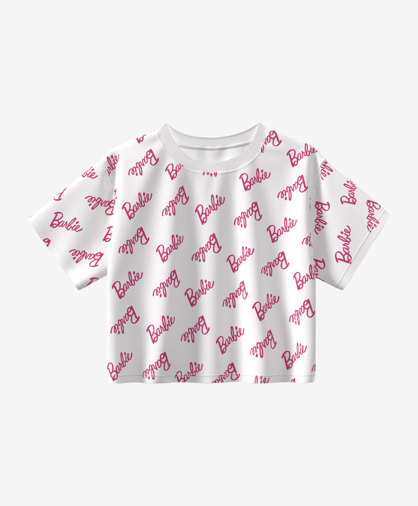 t-shirt bianca da ragazza barbie