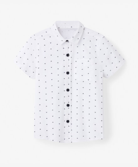 camicia bianca a maniche corte