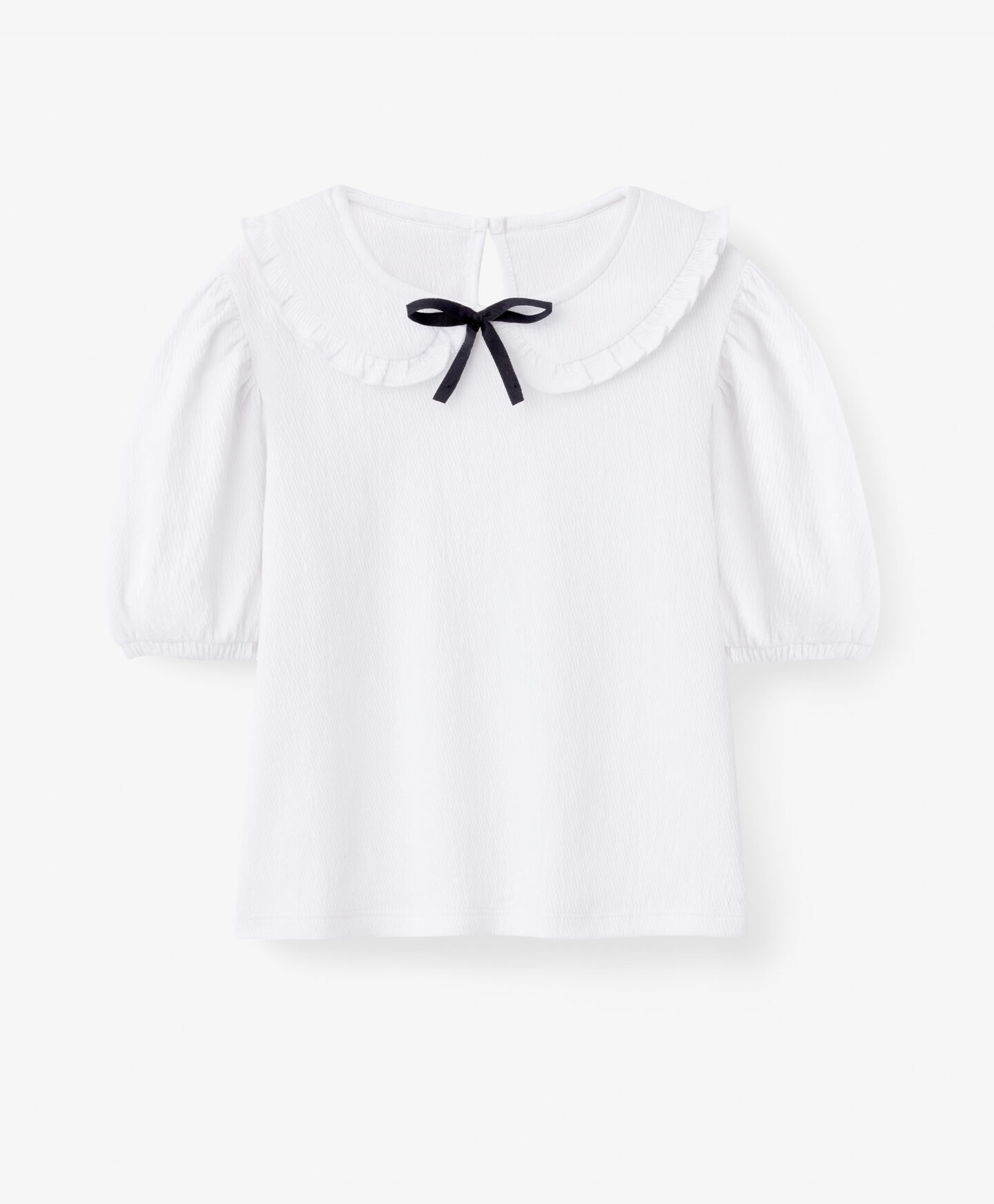 t-shirt con colletto da bambina