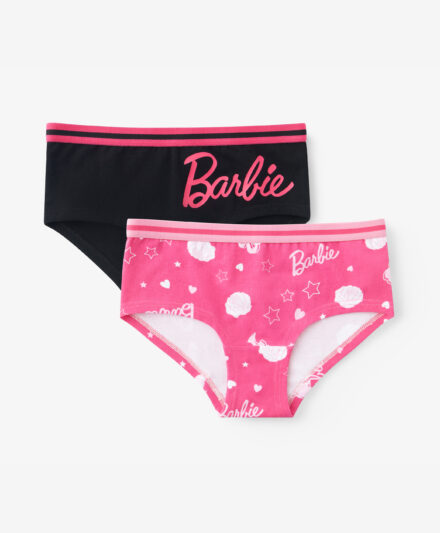 set slip rosa neri ragazza barbie