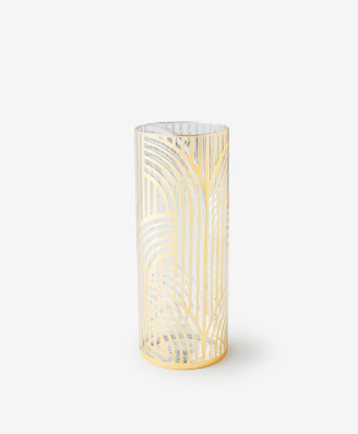 vaso in vetro dorato