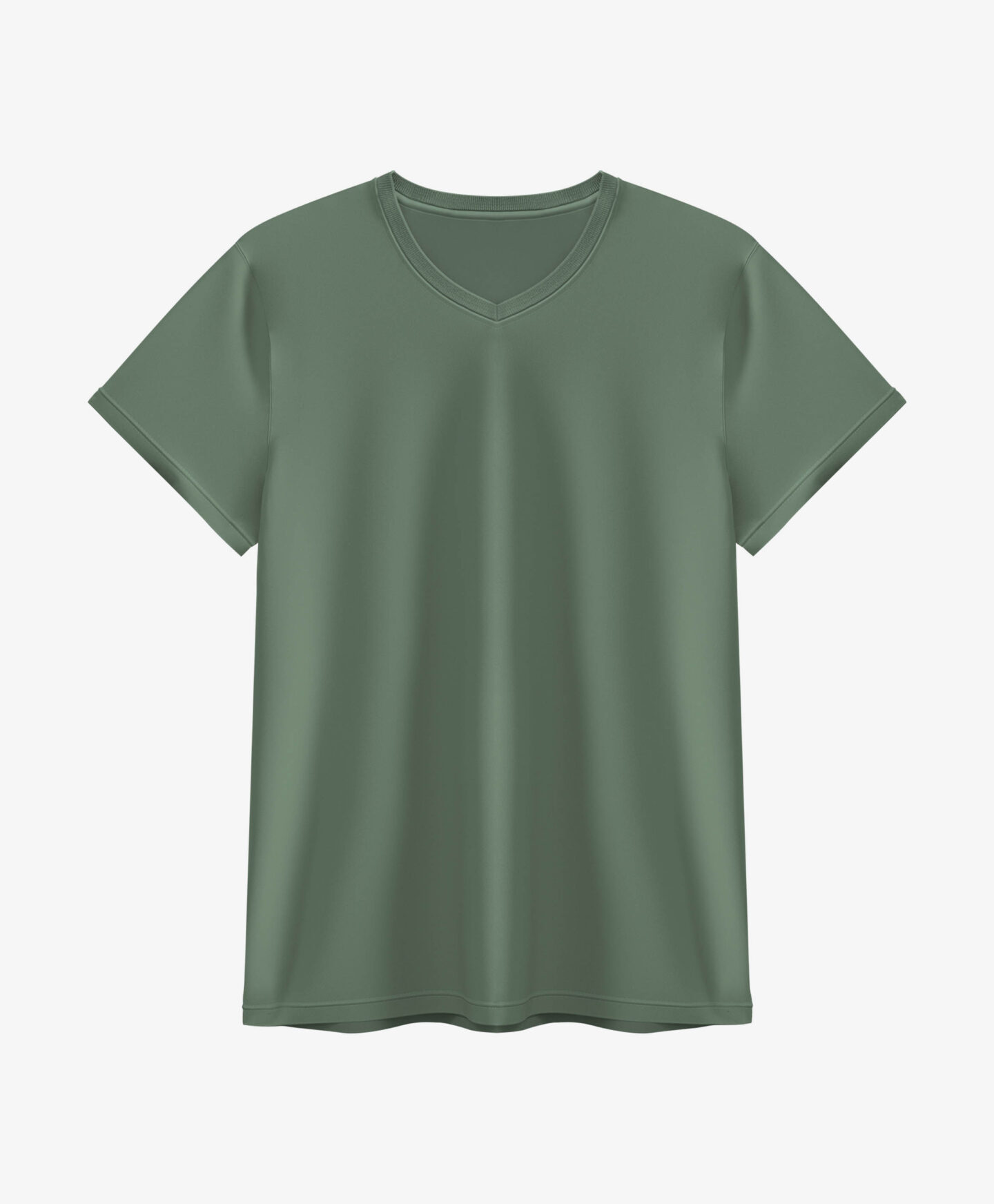 t-shirt verde da uomo in cotone