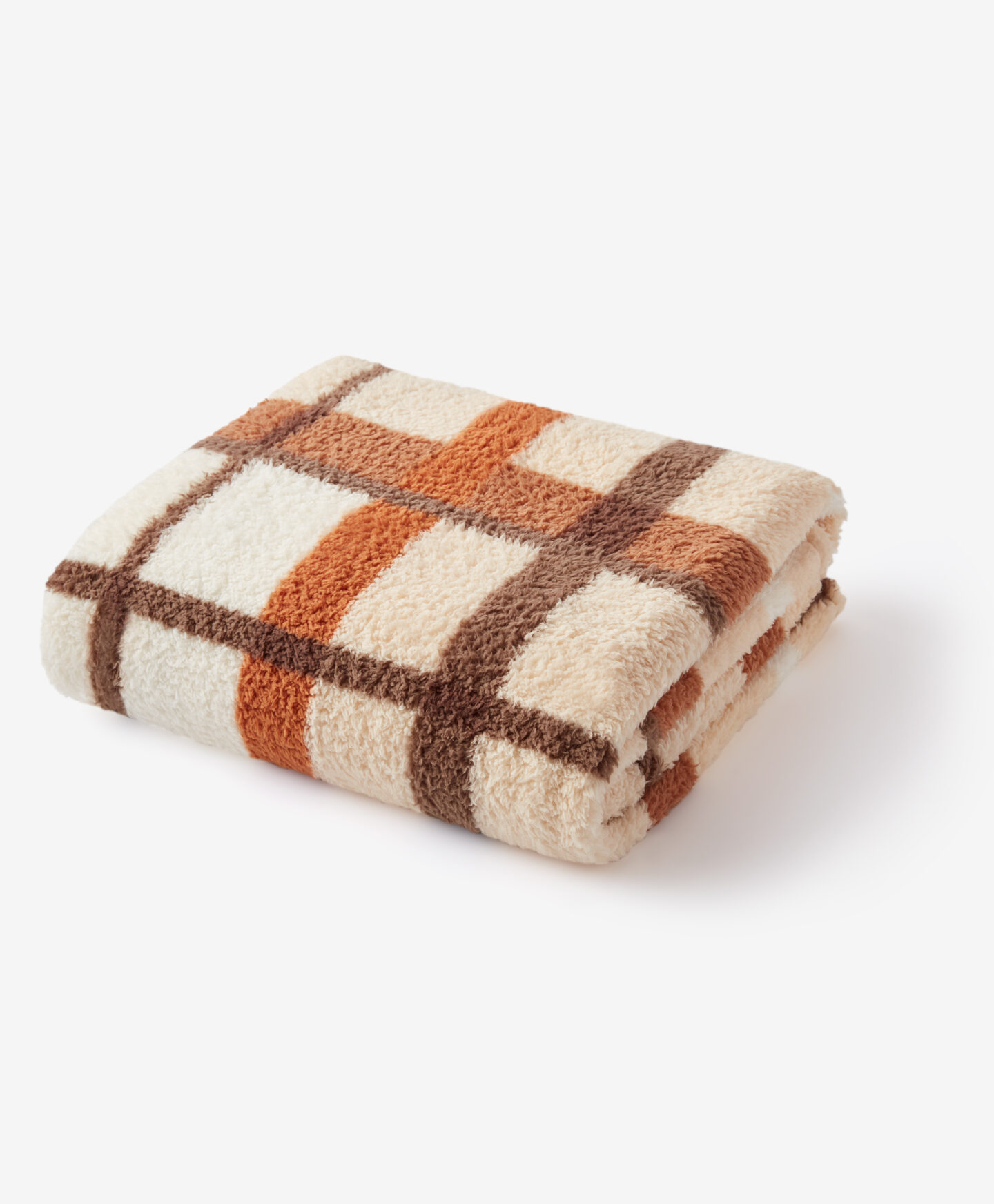 Coperta plaid marrone