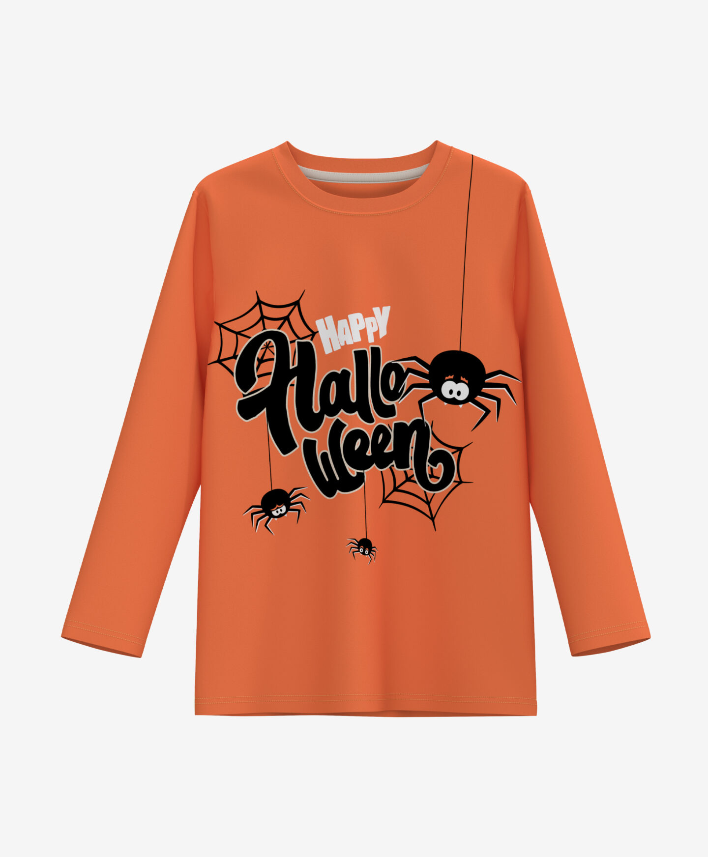 t-shirt lunga arancione halloween