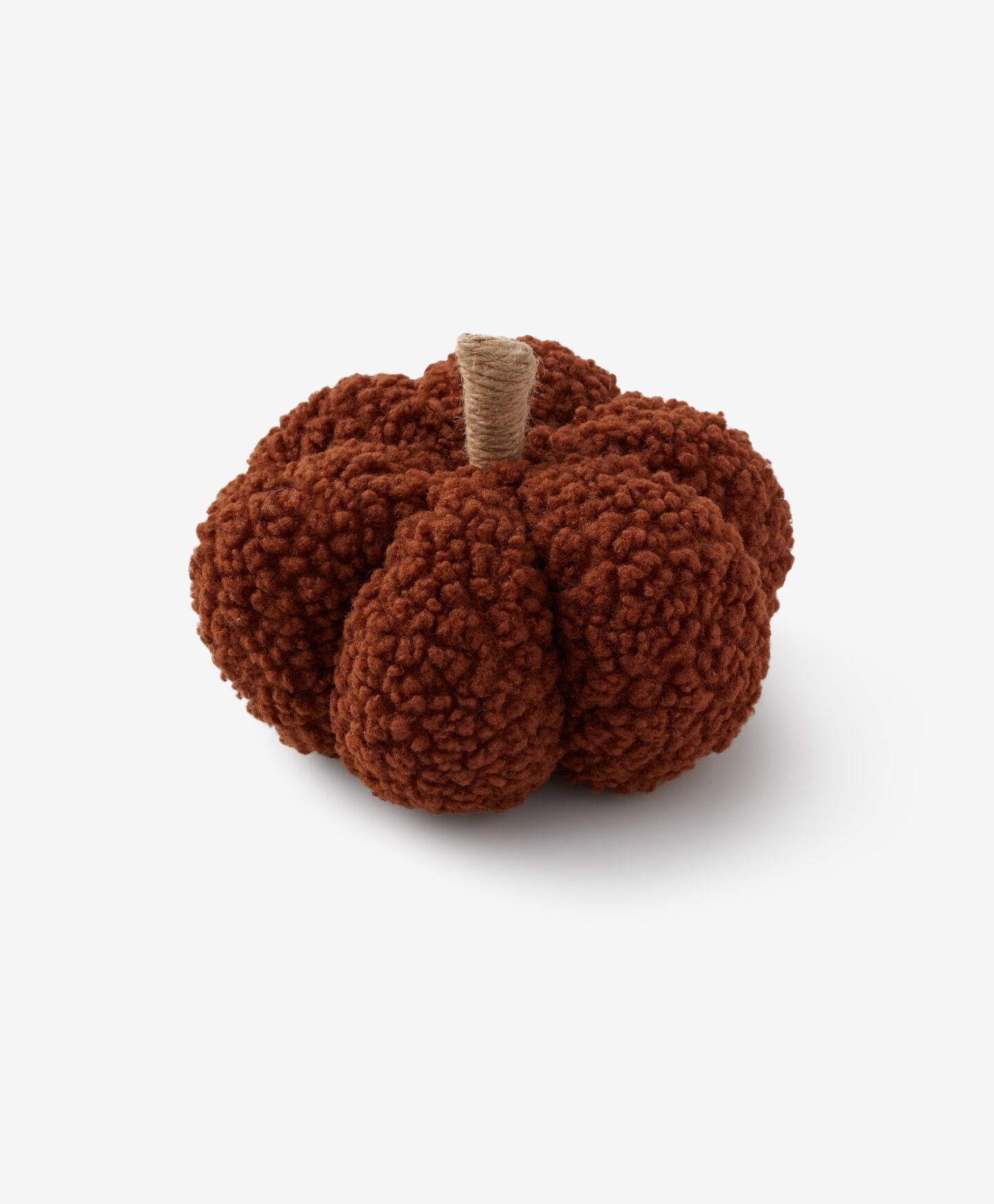 Zucca decorativa di peluche marrone