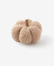 Zucca decorativa di peluche écru