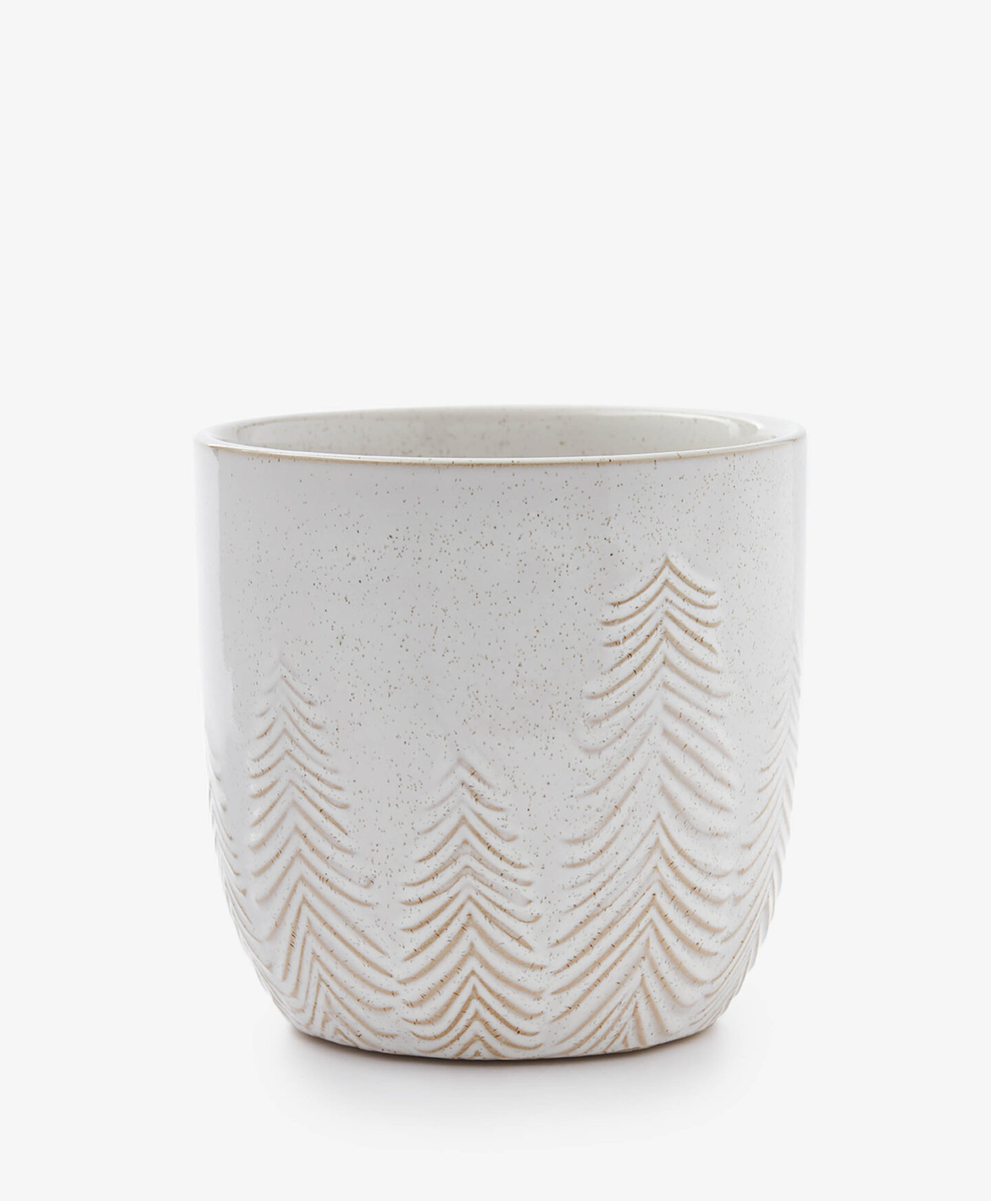 vaso in ceramica bianco e beige