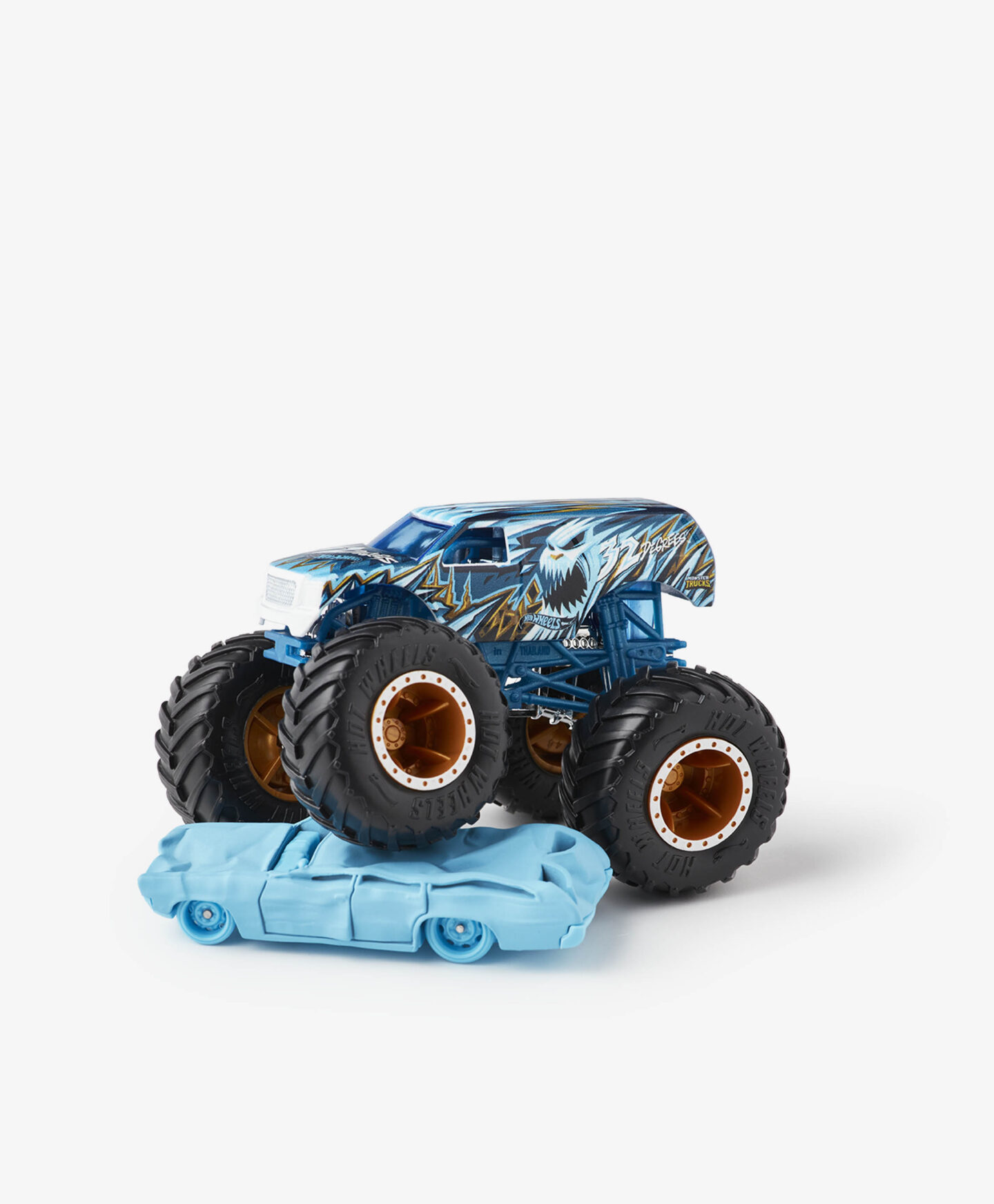 monster truck con auto hot wheels