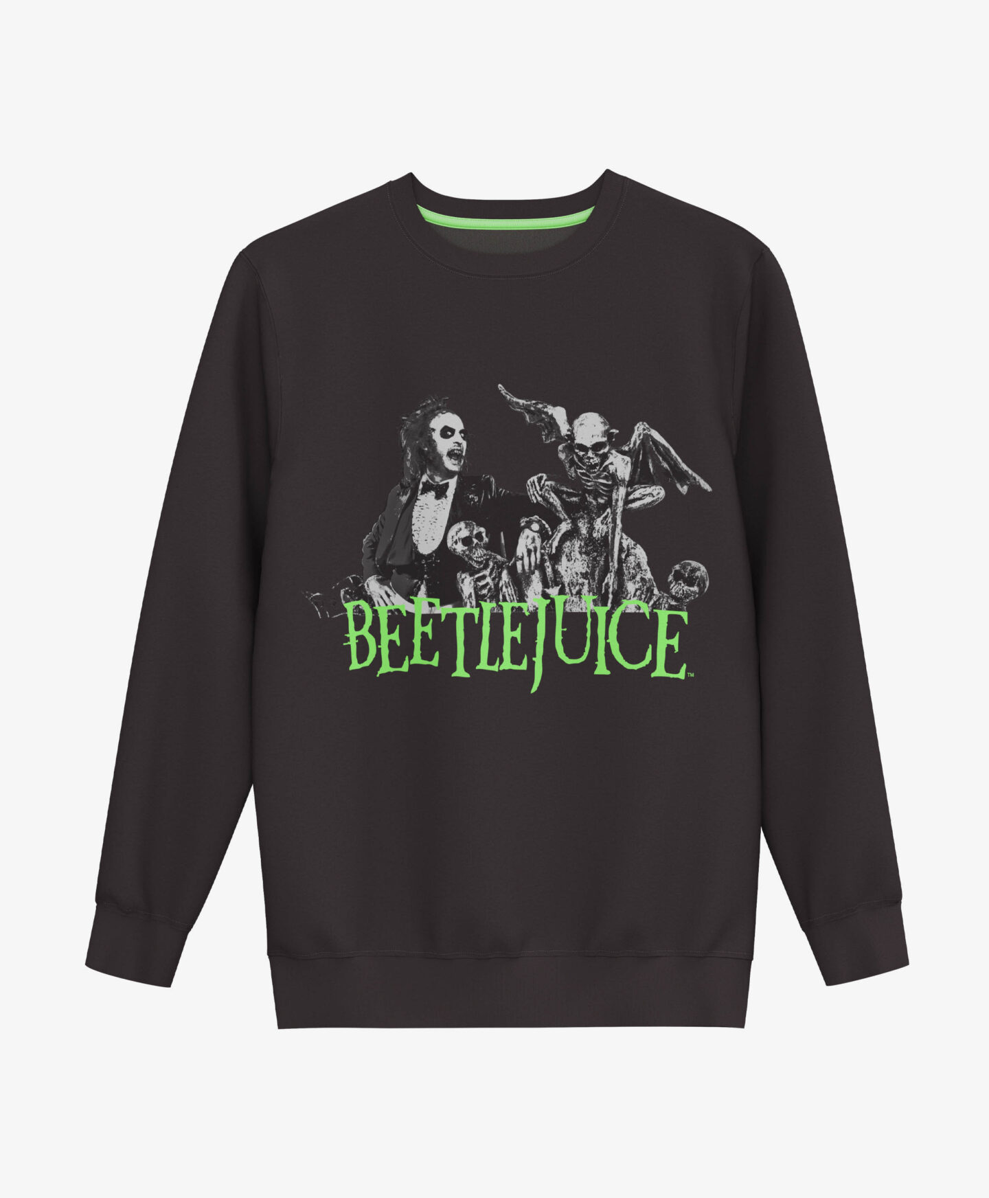 felpa nera da uomo beetlejuice