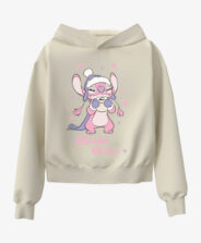 Bluza dziewczęca z nadrukiem licencyjnym Stitch