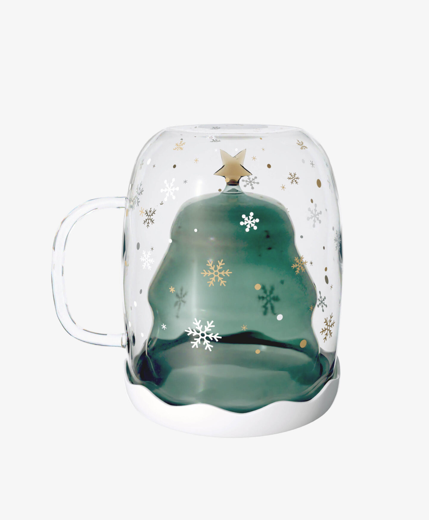 tazza albero di natale in vetro