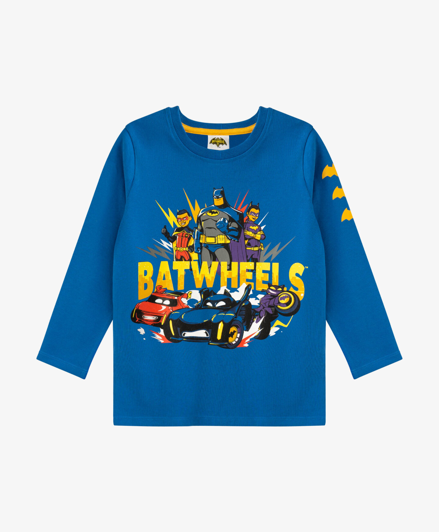 t-shirt blu da bambino batwheels