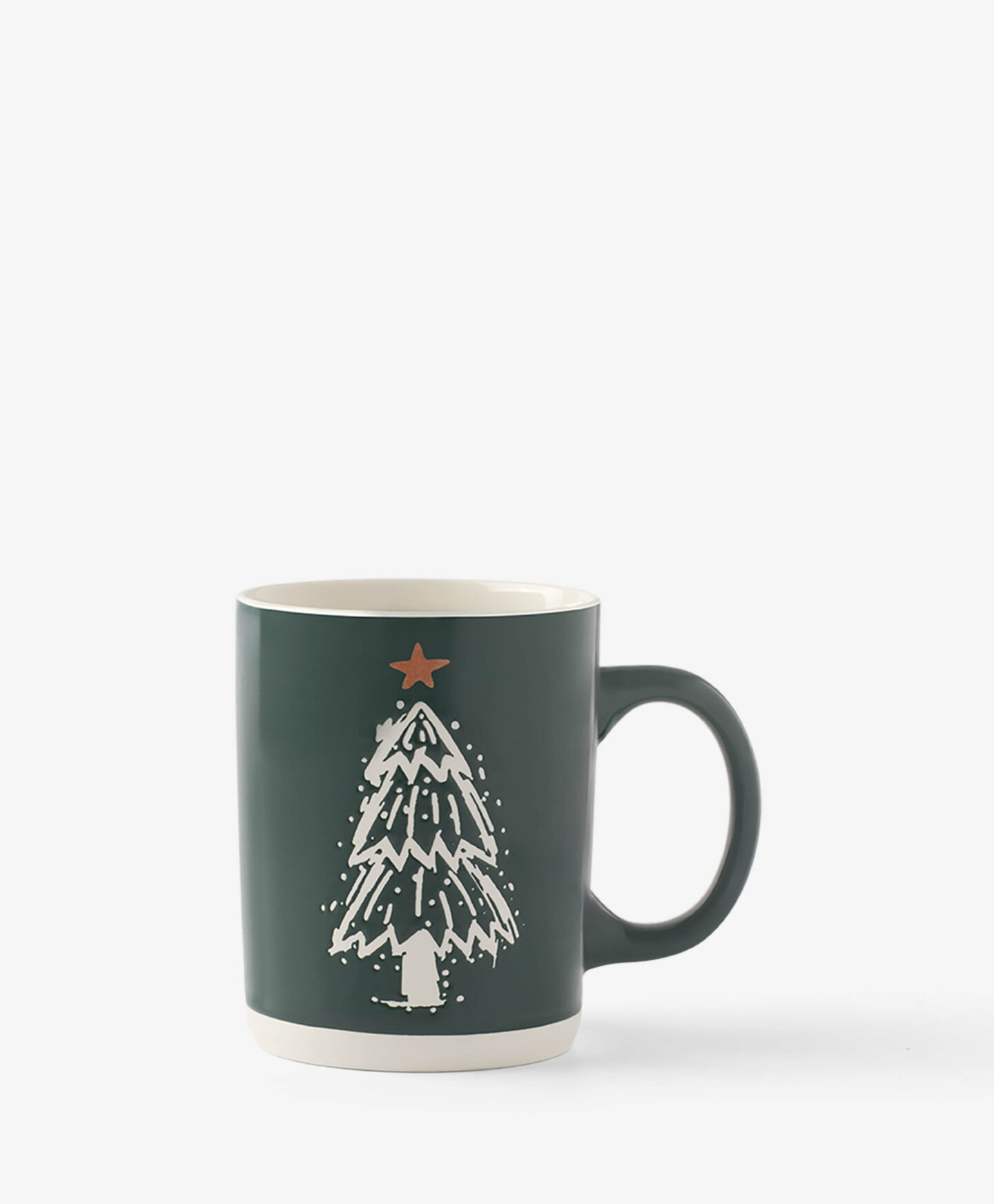 tazza verde con albero di natale