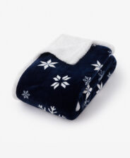 coperta in pile blu navy