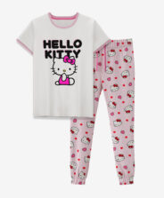 Piżama dziewczęca na licencji Hello Kitty 100% bawełny