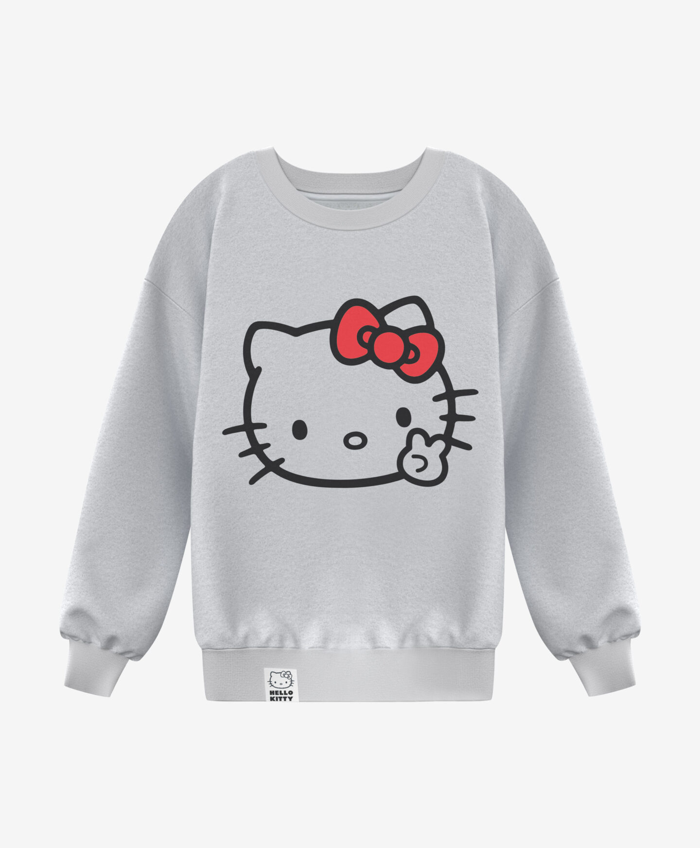 felpa grigia da donna hello kitty