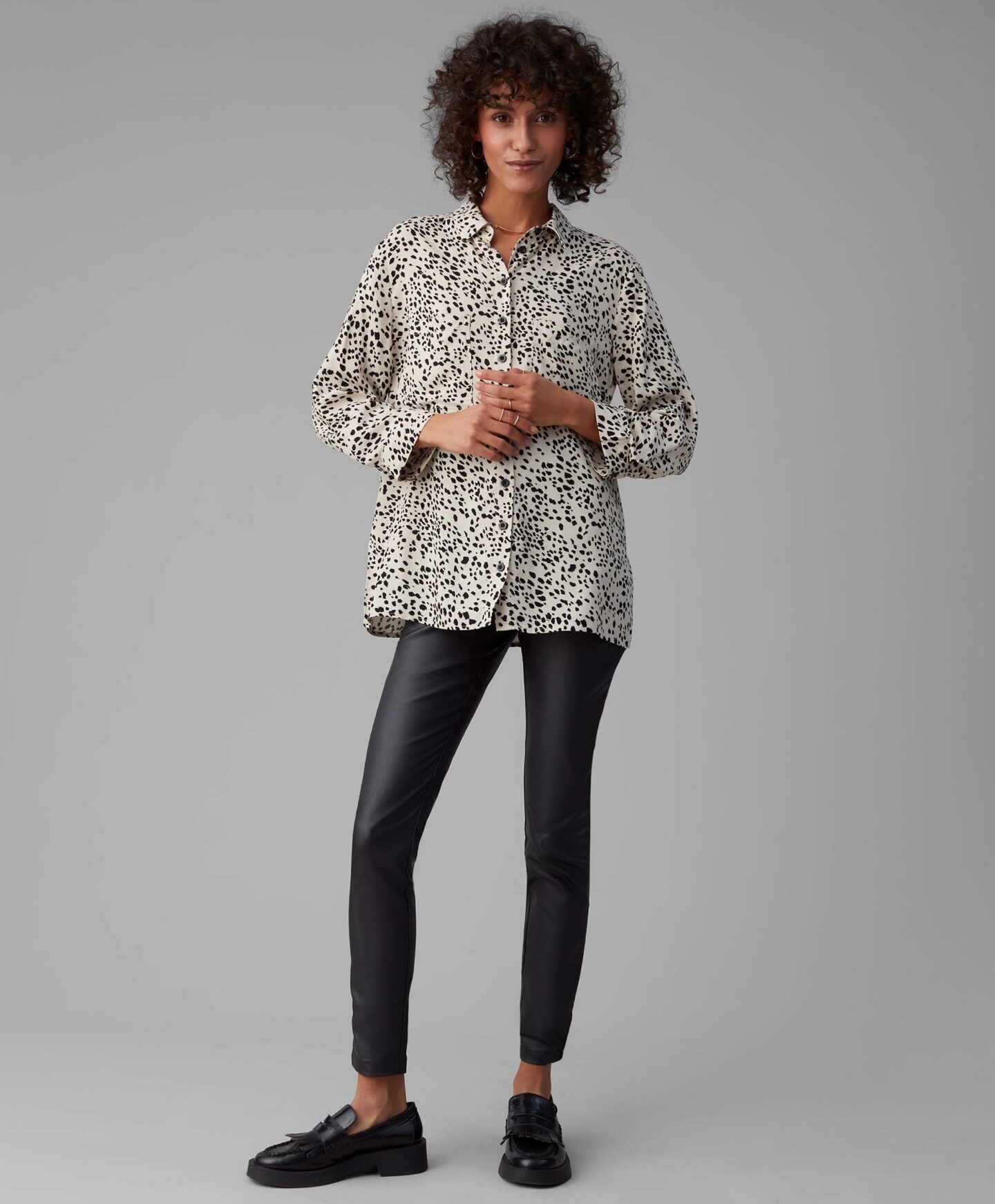 camicia da donna leopardata