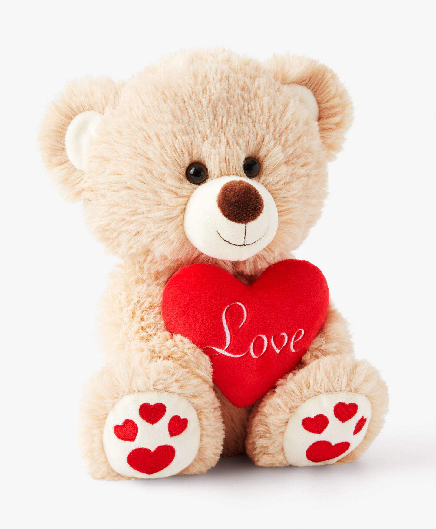 peluche beige con cuore