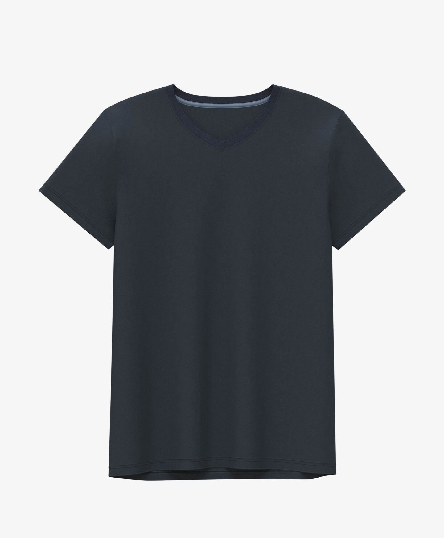 t-shirt blu da uomo scollo a v