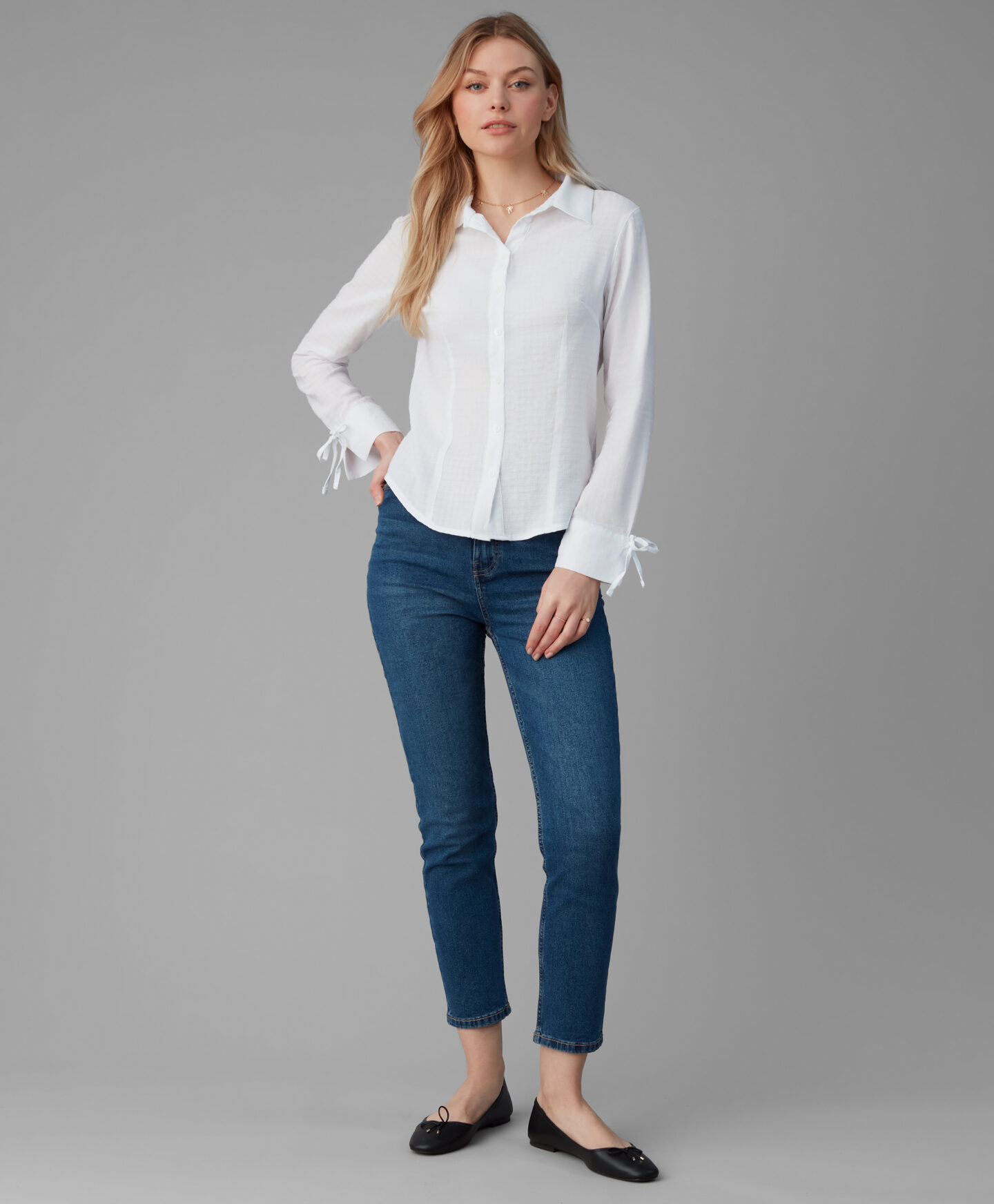 camicia bianca donna con laccetti