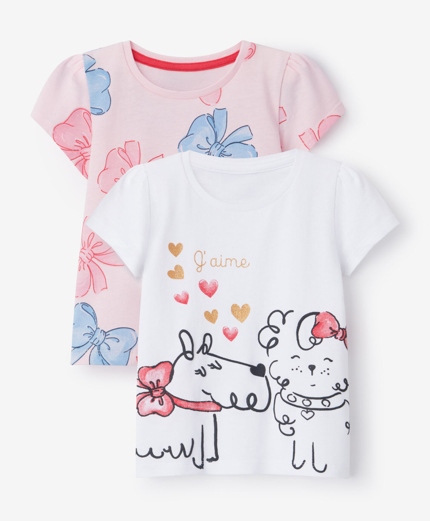 set t-shirt da neonata con stampe