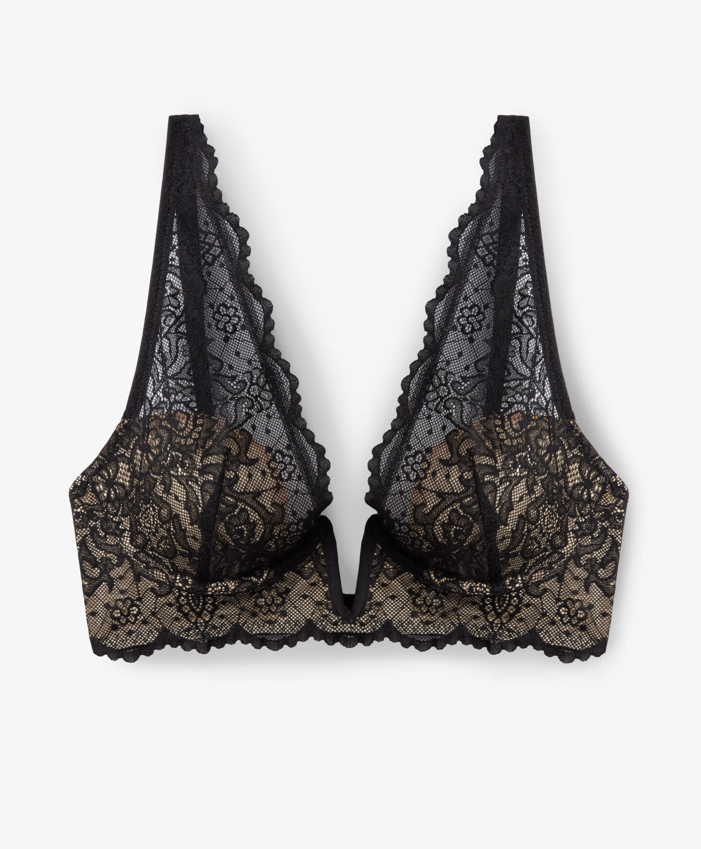 reggiseno nero in con pizzo