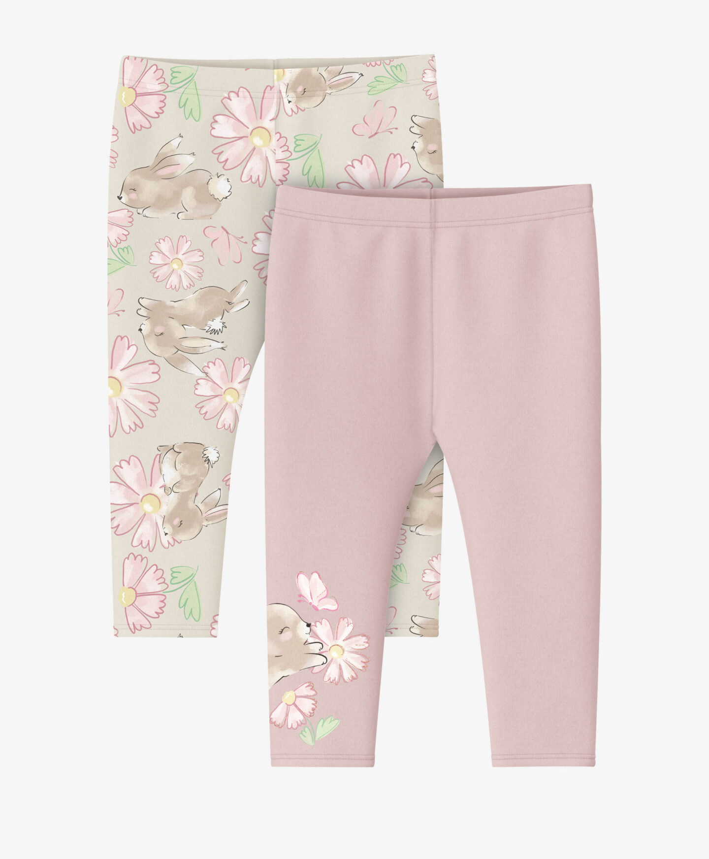 set di due leggings da neonata