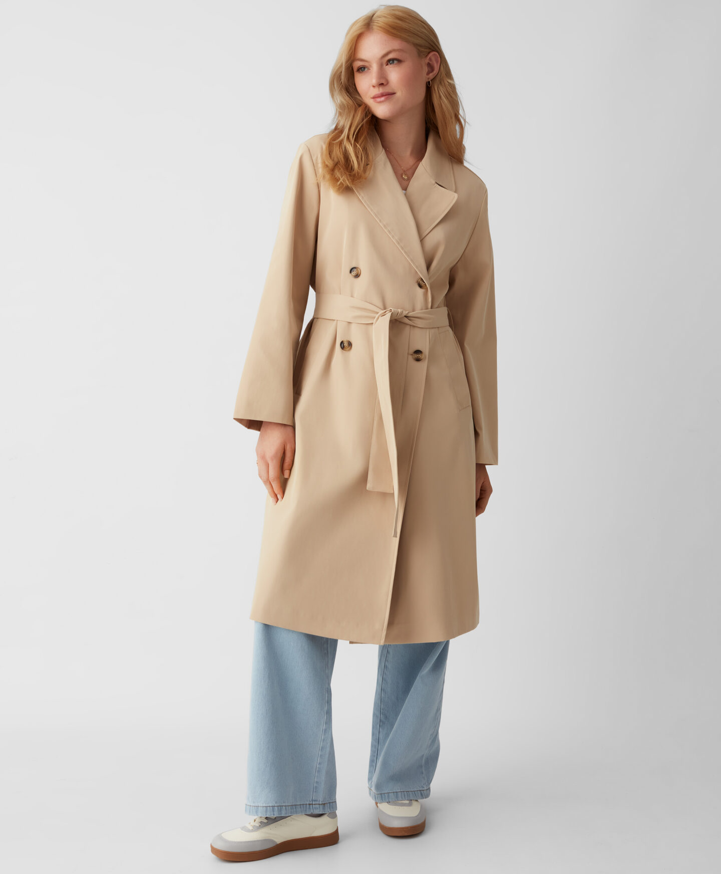 trench beige da donna