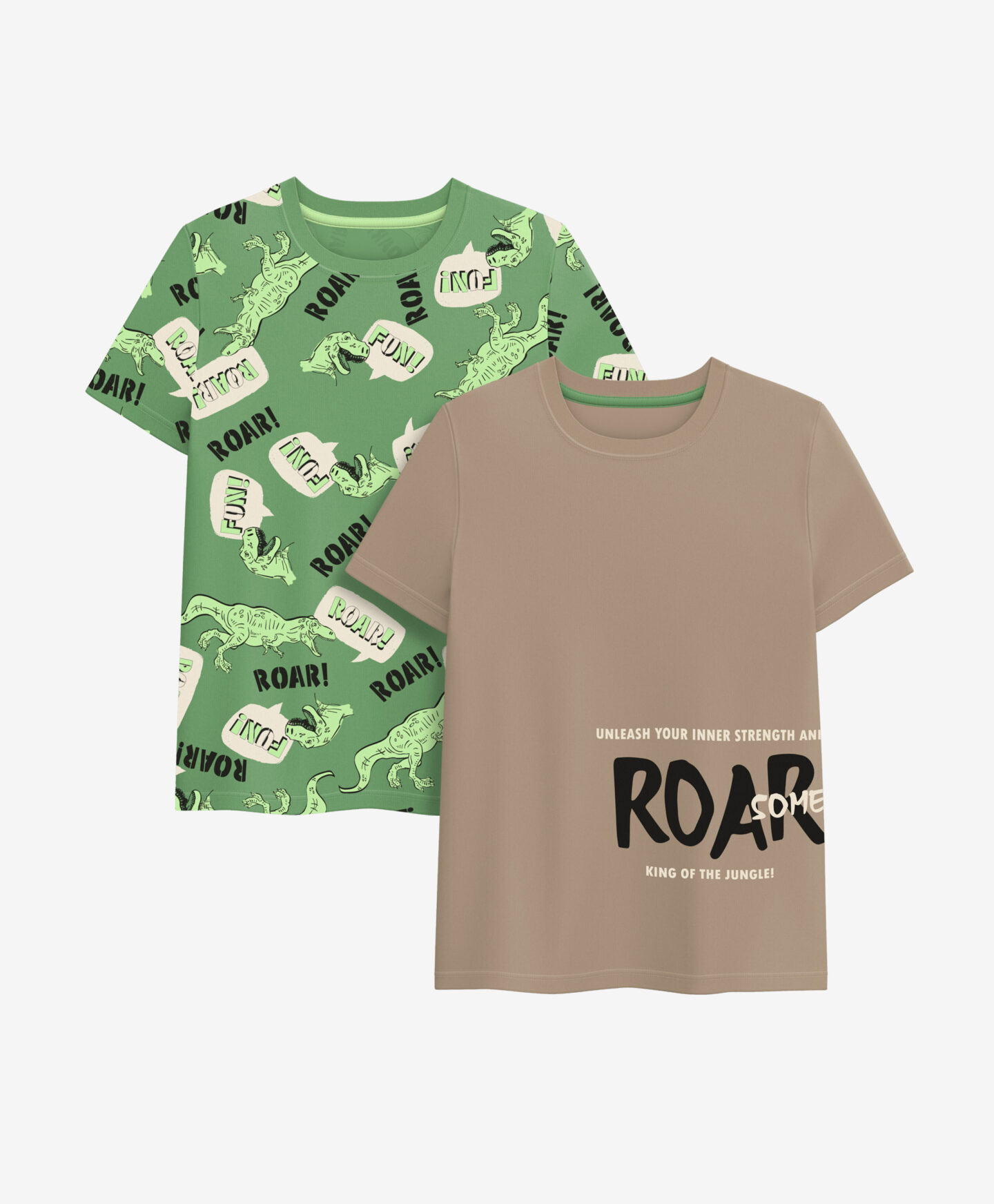 set t-shirt con stampe da bambino